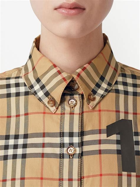 burberry check print top|Burberry button up shirt.